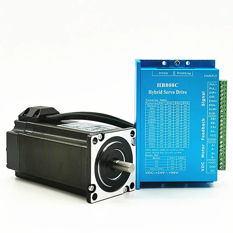 

Hybrid 3.0N.m Nema23 Closed Loop Stepper Motor and Driver 4 wires Nema 23 3Nm 57 5A 132mm Close Loop DC Stepping Servo Motor