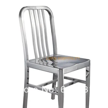 Нержавеющая стальной обеденный стул, полностью собранный, полированная отделка, быстрая