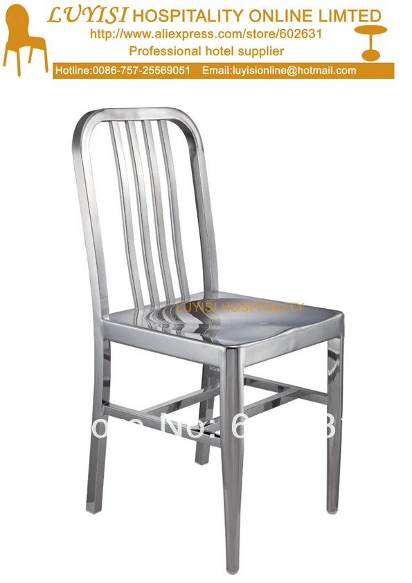 

Stainless steel dining chair,fully assembled,polished finish,quick shipment