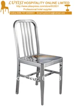 Stainless steel dining chair fully assembled polished finish quick shipment
