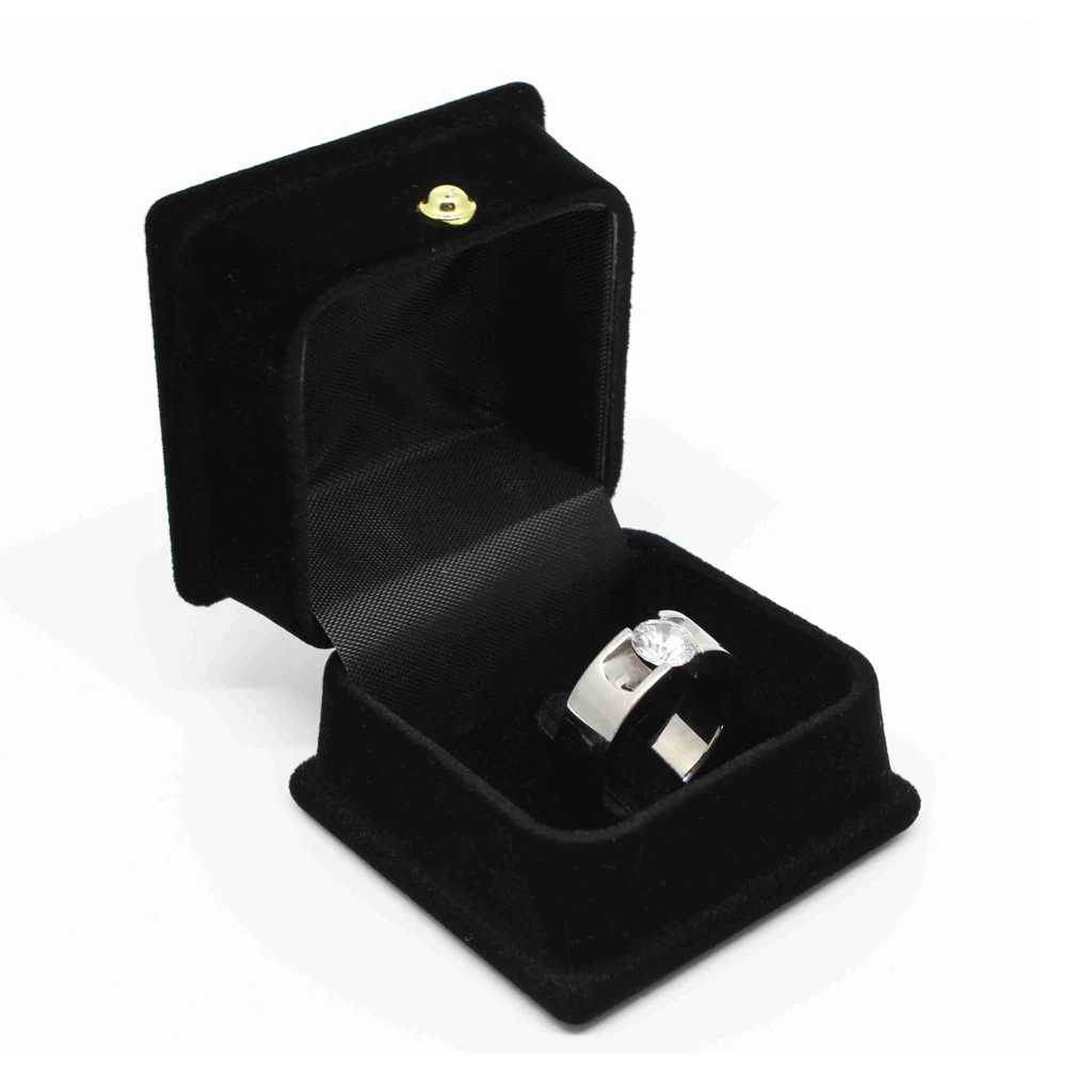 

2019 new Black Squre Wedding Velvet Earrings Ring Box Ring Jewelry Cufflink Brooch Storage Display Boxes Organizer Holder Gift