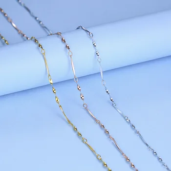 

Sterling Silver Chain for Women Twist Necklace Chain 925 Necklace for Pendant Silver New Elegant Necklace Jewelry Gold Plated