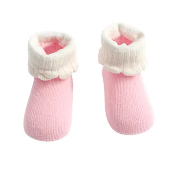 

New Children's Winter Anti Slip Socks New Baby Cute Stitching Color Baby Socks Newborn Baby Boy Girl Socks