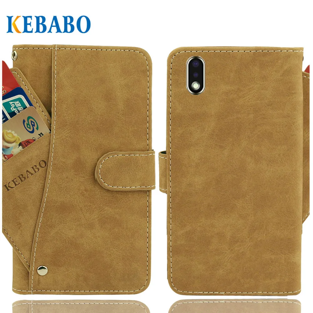 

Vintage Leather Wallet Nomi i5710 Infinity X1 Case 5.7" Flip Luxury 3 Front Card Slots Cover Magnet Stand Phone Protective Bags