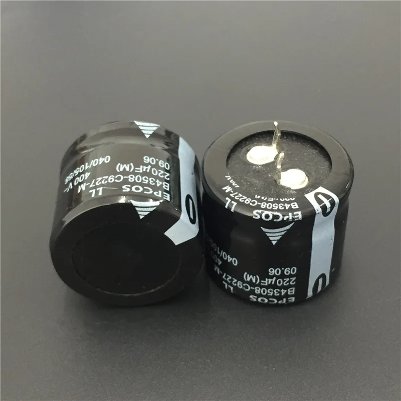 100 шт. 220 мкФ 400 В EPCOS B43508 серии 30x25 мм 400V220uF низкий профиль БП алюминиевый