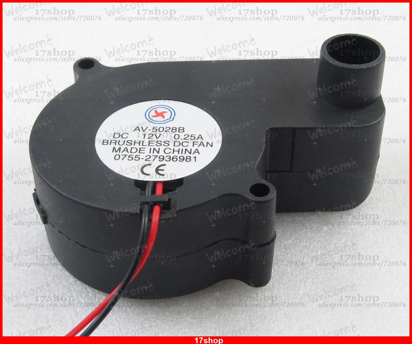 Najtaniej 1 szt. X bezszczotkowa dmuchawa chłodząca DC 12V 0,25a 55mm x 55mm x 28mm 5028B złącze 2pin