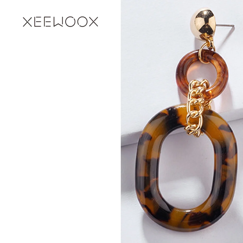 XEEWOOX 2019 золотая цепочка звено серьги с изображением черепахи для женщин Мода