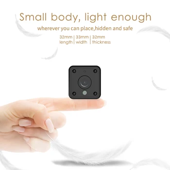 

PENGBO 720P HD WIFI Mini IP Camera Night Vision Motion Detect Mini Camcorder Loop Video Recorder Built-in Battery Body Cam