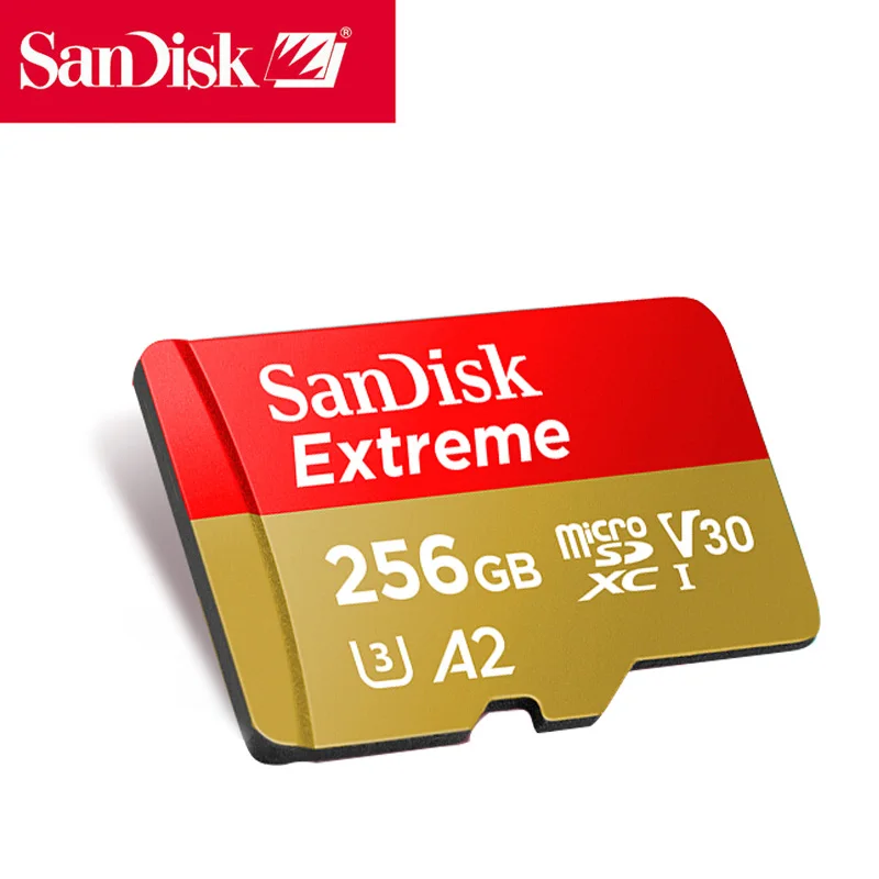 Оригинальная SanDisk карта Micro SD 256GB 160 МБ/с. microSD TF флеш-карта, поддержка официальной проверки 4K Full HD кард-ридер