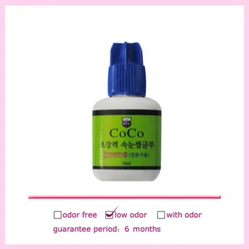 

Low Odor Fast Dry Black Eyelash Glue Co co Glue 10ml Individual False Eyelashes Extension Adhesive No Toxic And Non Stimulation
