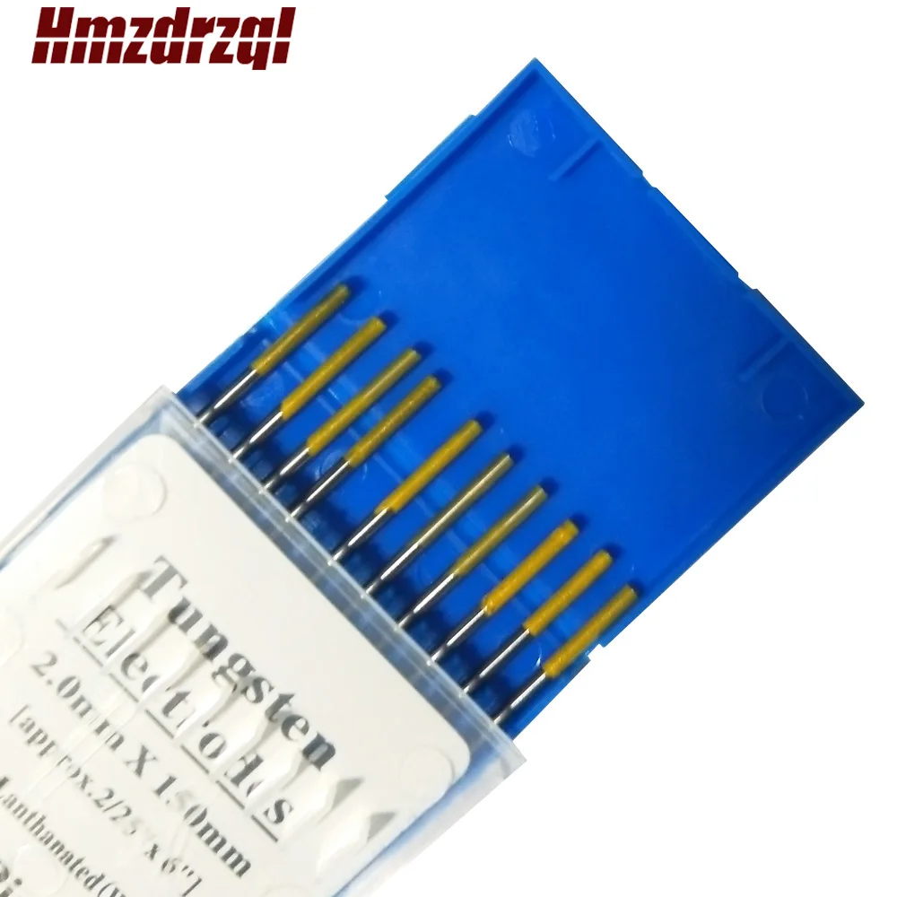 WL15 10Piece Gold Color2.0mm*150mm(Approx.2/25''x6'')Lanthanated Tungsten Electrode Head