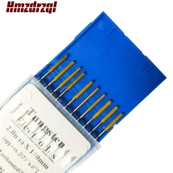 

WL15 10Piece Gold Color2.0mm*150mm(Approx.2/25''x6'')Lanthanated Tungsten Electrode Head Tungsten Needle/Rod For Welding Machine