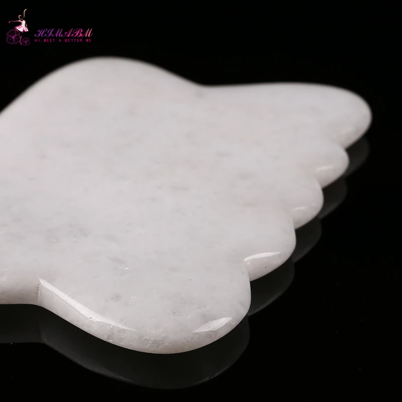 1 Pcs 100% Natural white jade guasha board massage tool facial treatment scraping tool for body health care 1 Pcs 100% Natural white jade guasha board massage tool facial treatment scraping tool for body health care