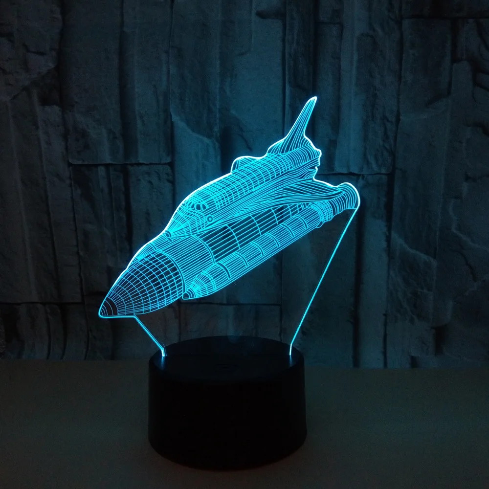 

Rocket 3d Lamp 7 Color Touch Remote Control Led Visual Lamp Gift 3d Led Small Led Night Light Luminaria De Mesa Kids Lamp