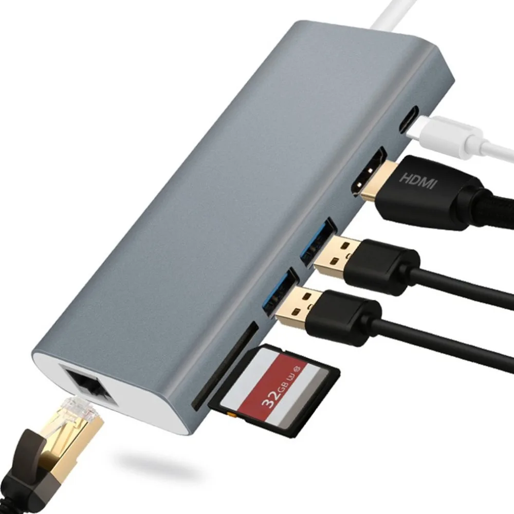 

Multifunction Type-C USB3.0/2.0/1.0 Hub Type-C To 4 USB Ports High Speed Adapter USB3.0 Splitter Portable For Computer PC