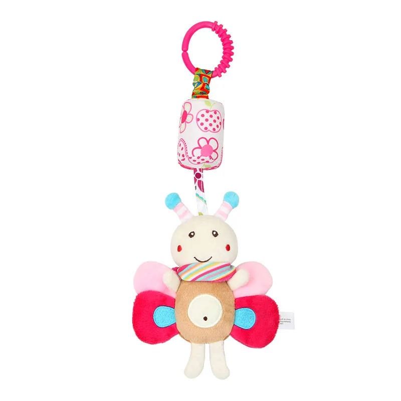 Cute cartoon animal baby wind chime baby stroller pendant bed bell rabbit bee bird owl dog baby toy plush vocal doll pendant Cute cartoon animal baby wind chime baby stroller pendant bed bell rabbit bee bird owl dog baby toy plush vocal doll pendant
