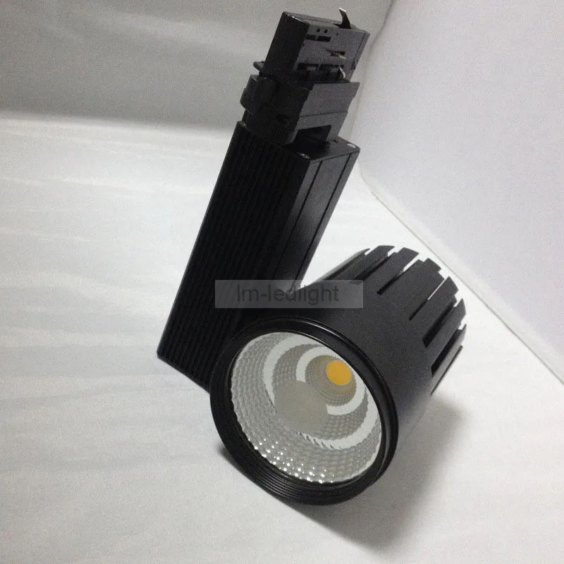 

dimmable led track spotlight 4 wire 3 phase projecteur sur rail led rail cloth store lighting free ship 30pcs