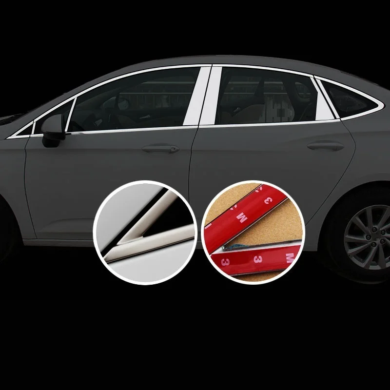 

Decorative Automovil Chromium Body Window Exterior Fashion Trim Car Styling Accessory Modification 18 19 FOR Buick Vernao