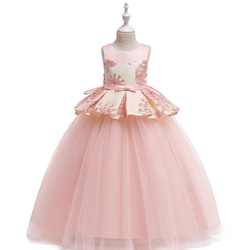 Girl Party Dress 2019 Summer Kids Dresses For Girls Ankle-Length Evening Wedding Dress Costume Elegant Princess Dress Vestido Girl Party Dress 2019 Summer Kids Dresses For Girls Ankle-Length Evening Wedding Dress Costume Elegant Princess Dress Vestido