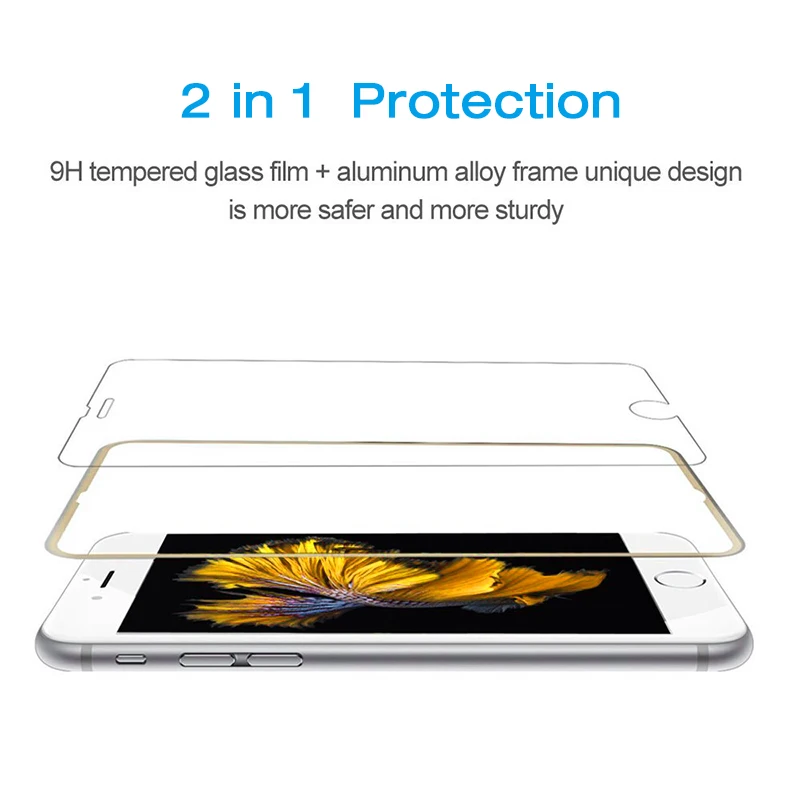 Suntaiho 3D Aluminum alloy Tempered glass For iphone 7 9H Hardness Full Screen protector protective film For iphone 7 Glass Suntaiho 3D Aluminum alloy Tempered glass For iphone 7 9H Hardness Full Screen protector protective film For iphone 7 Glass