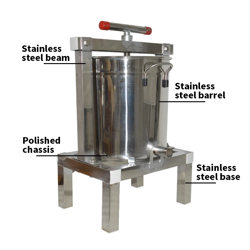 Нержавеющая сталь парафиновая медовая прижимная машина ручная полностью закрытая восковая прессовочная машина восковая машина медовая прокатная мельница 1 шт