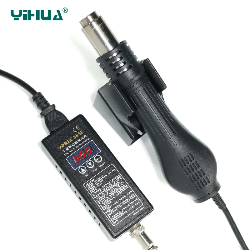 YIHUA 8858 Портативная паяльная станция с горячим воздухом 650 Вт высокомощная для
