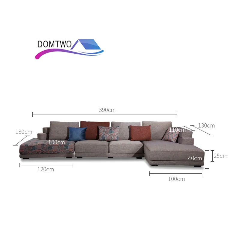 Furniture living room Down Corner custom made modern European style sofa
