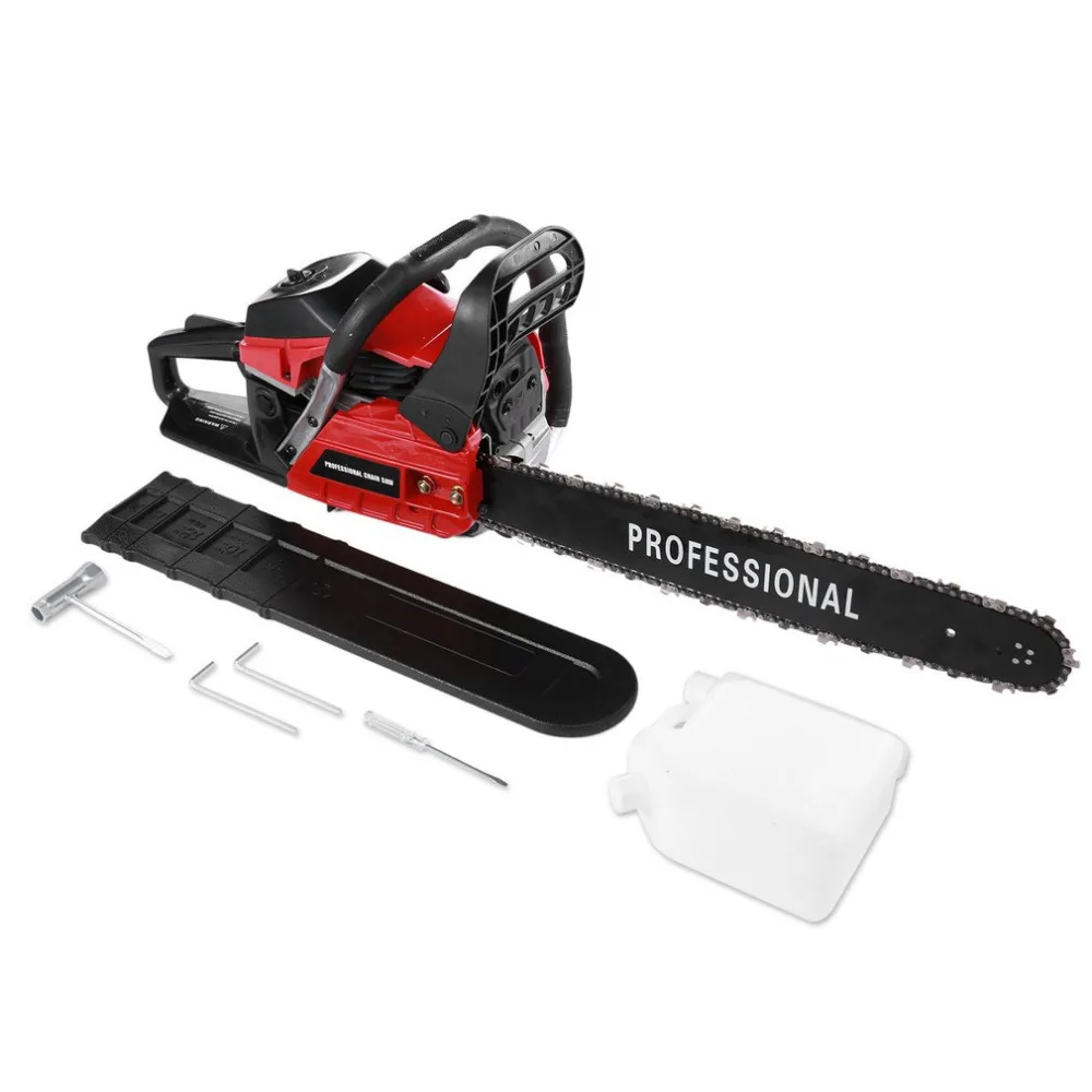 

Newest 62cc Single Cylinder Air Cooled 2 Stroke 20 Inch Gasoline Powered Chainsaw Cutter Garden Chain Saw For Sawing Cutting