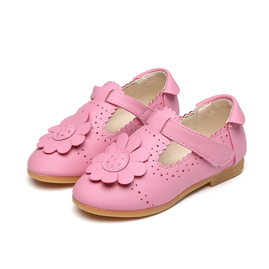 New Spring Flower Girl Shoes Party Dress Shoes Princess Pink White