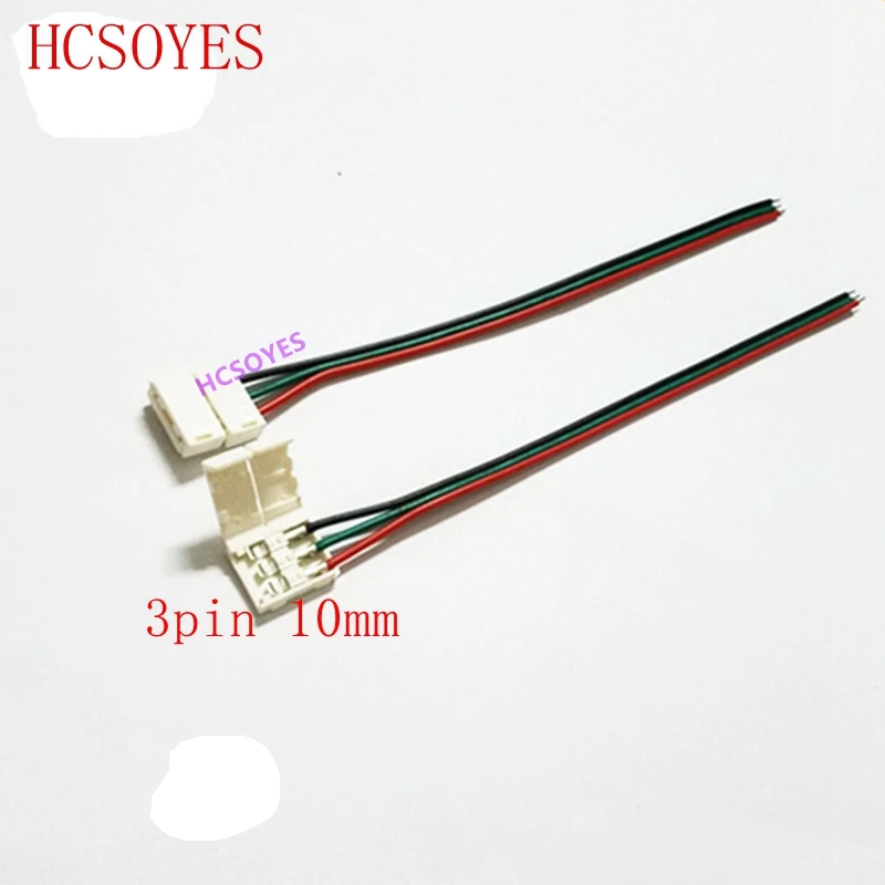 Светодиодный безsolderless разъем для ленты 5 шт. 2pin /3pin /4pin /5pin/6pin 8 мм 10 12 светодиодный