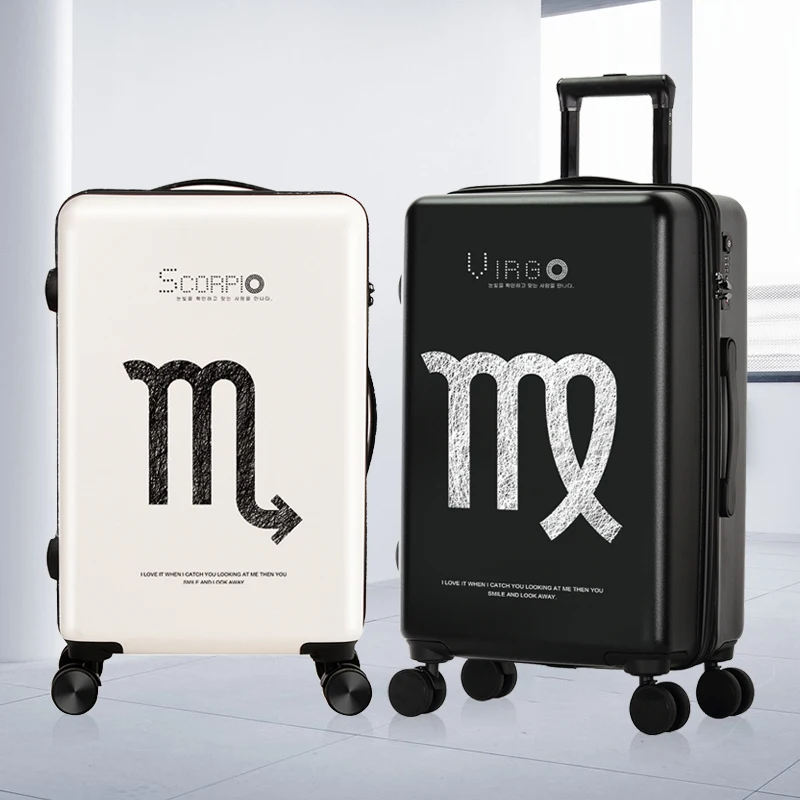 

Luggage set Fashion constellation Spinner carry on luggage bag boarding case traveling luggage bags with wheels suitcase Unisex