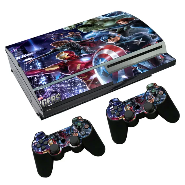 Cheap The Avengers Iron Man Skin Sticker Decal for PS3 Fat PlayStation 3 Console and Controllers For PS3 Skins Sticker Vinyl Film
