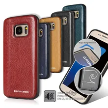 Pierre Cardin горячая Распродажа брендовый Ультратонкий Твердый чехол из натуральной кожи для samsung Galaxy S7/S7 Edge Роскошный кожаный чехол для телефонов