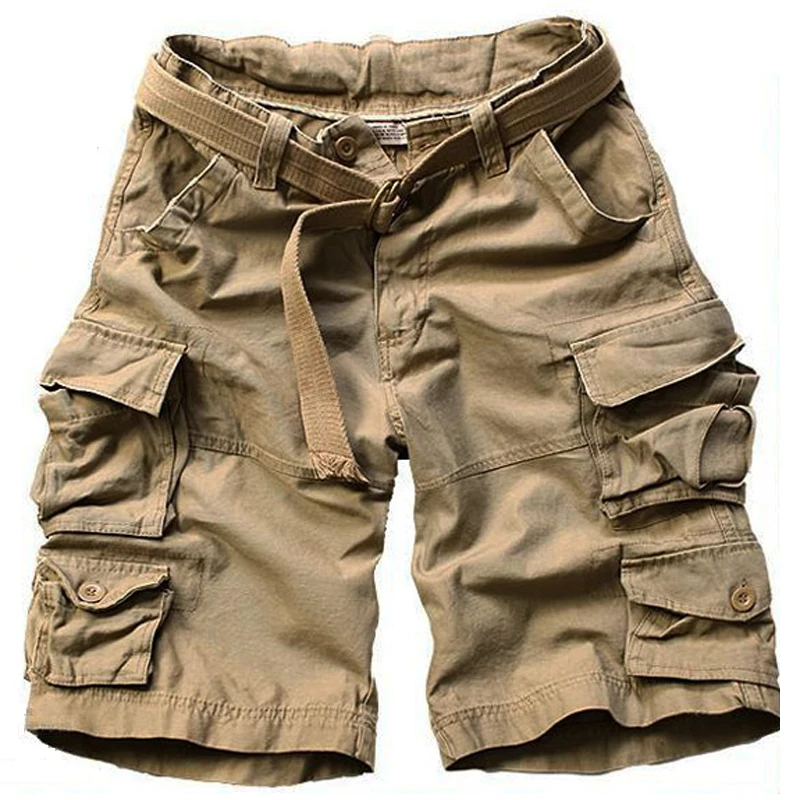 Мужские шорты кэжуал свободные хаки короткие комбинезоны с камуфляжным принтом летние мужские шорты в европейском и американском стиле