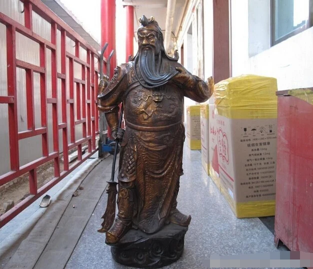 

wholesale factory China Bronze famous martial god of wealth Dragon Guan Gong Guan Yu Buddha Statue