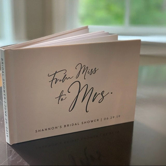 Personalize Wedding From Miss To Mrs Guest Book Bridal Shower Guest Book Blush Rose Gold Bridal Shower Photo Albums Booth Signature Guest Books Aliexpress