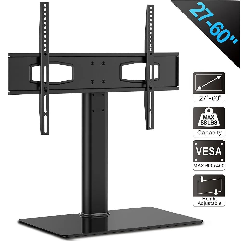 Fitueyes Universal TV Stand/ Base Tabletop TV Stand with Mount for up to 60 inch Flat screen Tvs Vizio/Sumsung/Sony Tvs/xbox One