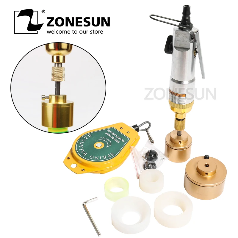 Модернизированная пневматическая укупорочная машина ZONESUN ручной винтовой