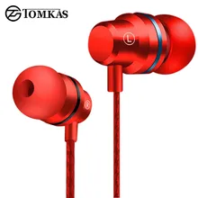 TOMKAS TPE Line Earphone for Phone 5 Color In-ear Earphones and Headphone Heavy Bass for Mobile Phone Clear Bass with Microphone