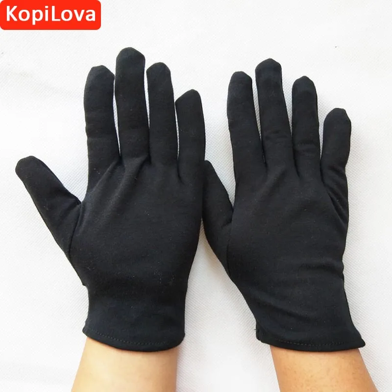 KopiLova 12 пар тонкие черные хлопковые этикеты для приема парада выступлений