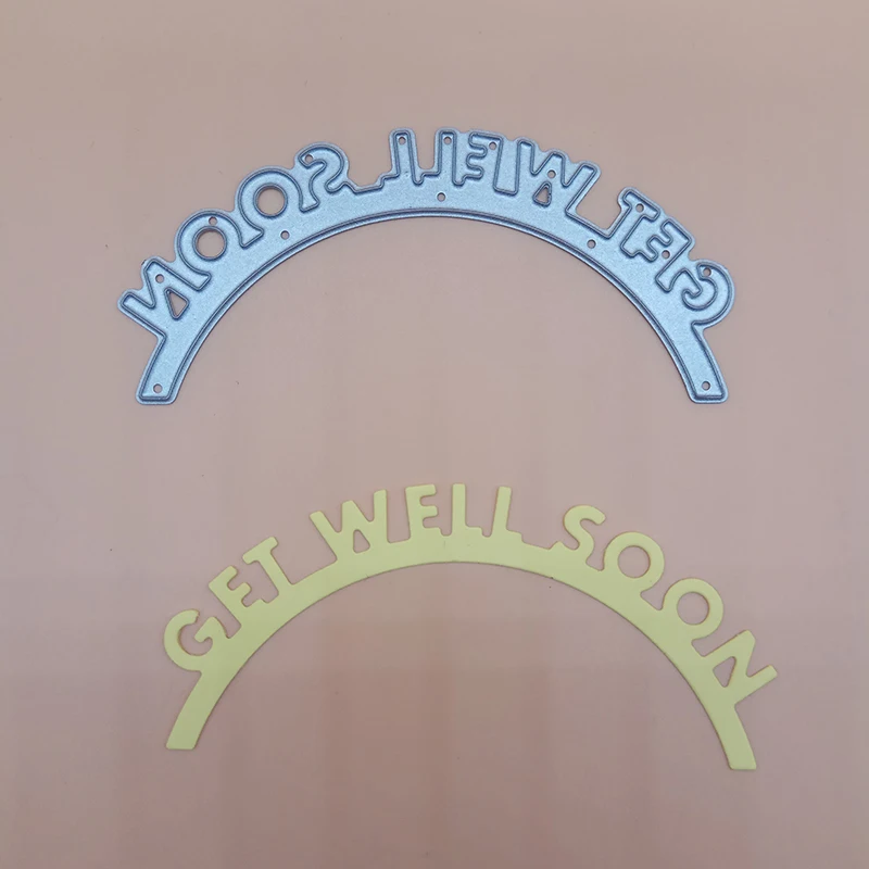 

Get well soon Word Sentiment 2018 New Arrival Cutting Dies Punch Scrapbooking Dies Metal Embossing for Card Making