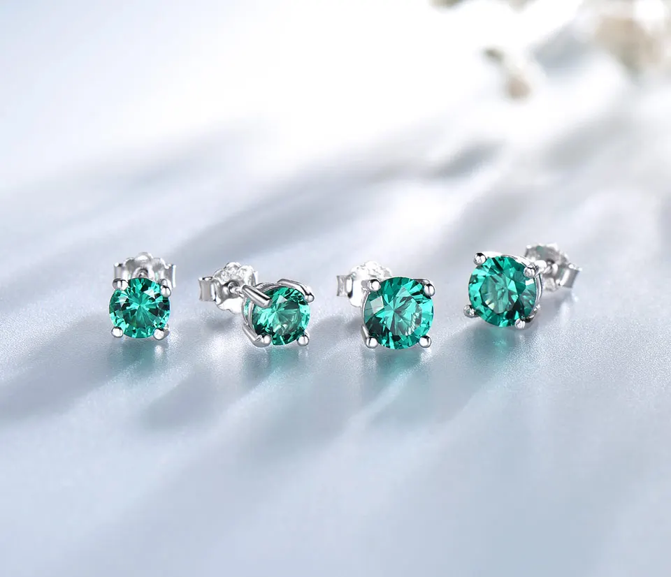 UMCHO-Emerald-925-sterling-silver-stud-earrings-for-women-EUJ002E-1-PC_04