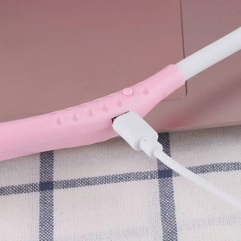 Летние свободные руки ленивый шейный ремешок висящий USB Перезаряжаемый спортивный двойной вентилятор мини-вентилятор портативный 3 скорости большая батарея