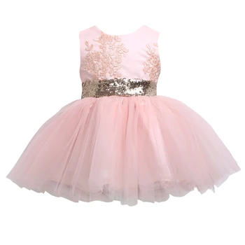 

XMAS Kids Baby Girl Lace Lolita Floral Bowknot Backless Dress Party Dresses Size 0-10t