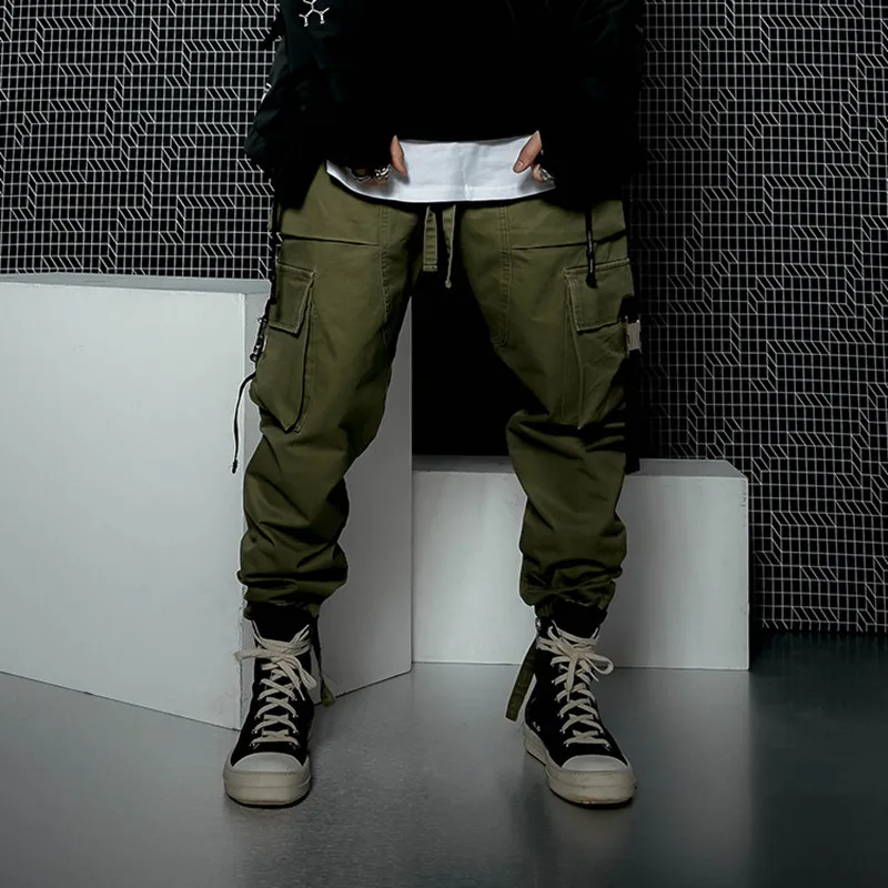 RBBONE 2016 New Fashion Streetwear army Pants Casual Skinny Zipper botton Sweatpants Solid Hip