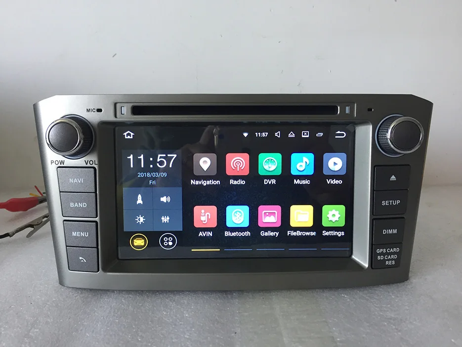 Cheap 1024x600 quad core,7" Android 7.1 for Toyota Avensis  2003-2008 2 din car dvd,gps navigation 3G,Wifi,support dvr,obd2 1