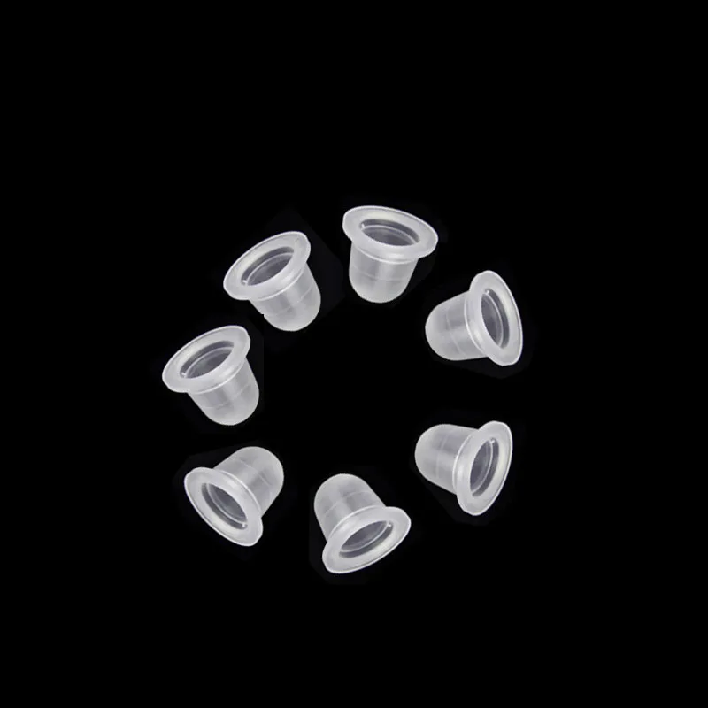 

100Pcs Disposable Tattoo Ink Cup Small Big Size Silicone Holder Permanent Tattoo Accessory Eyebrow Makeup Pigment Container Caps
