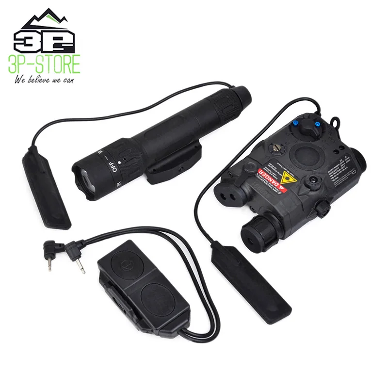 

Tactical Light Combo set PEQ 15 WMX-200 tactical Flashlight Double Remote Control Switch for 20mm RIS Rail EX418