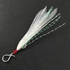 OUTKIT 10 pieces Plastic Wooden Soft Metal Fishing Lure Feather Spoon Bait Fishing Accessories Tackle for treble hook ► Photo 2/3