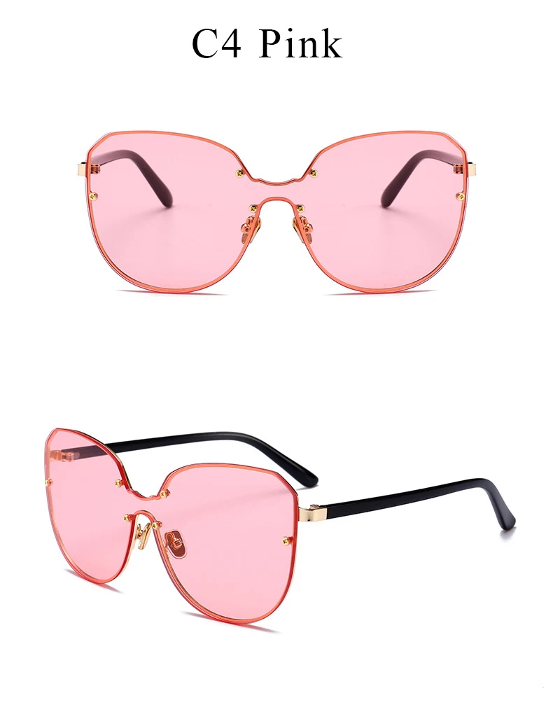 Vintage  Eyeglasses Women Integrated Lens Round Sun Glasses For Men New Stylish PATEN Solid Light Mirror Female 80506 (6)